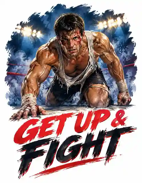 FIGHT2-086 fight T-shirt design